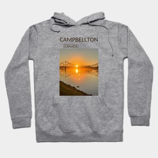 Campbellton New Brunswick Canada Bridge Sunset Souvenir Present Gift for Christian Canadian T-shirt Apparel Mug Notebook Tote Pillow Sticker Magnet Hoodie